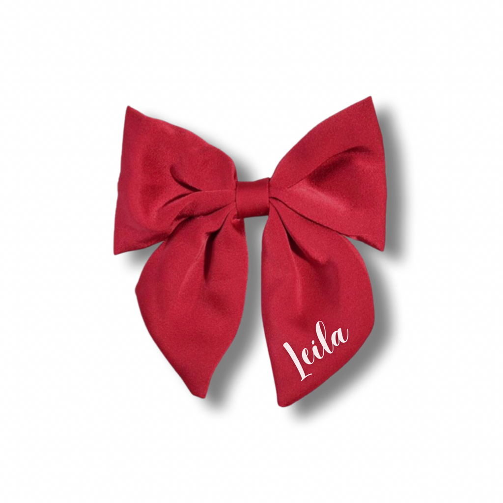 Personalised Christmas Bow Clip