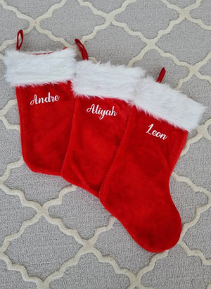 Red Christmas Luxe Stockings