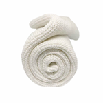 Personalised Knit Blanket- Ivory White