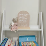 Acrylic Affirmation Plaque & Timber stand